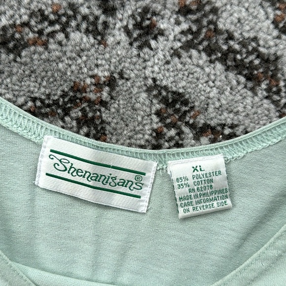 Vintage Shenanigans Short Sleeve Floral Maxi Dress Green Pink XL - Picture 4 of 6